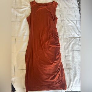 Ruched sleeveless bodycon dress